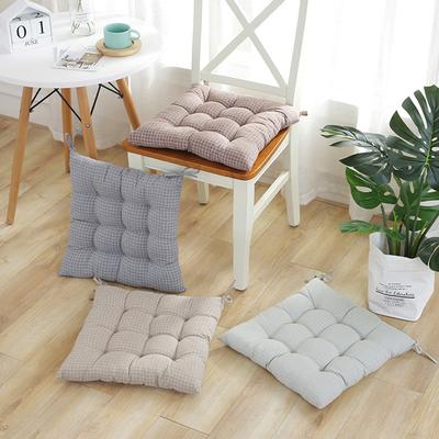 Modern Small Plaid Printing Thicken Chair Cushion for Student Office