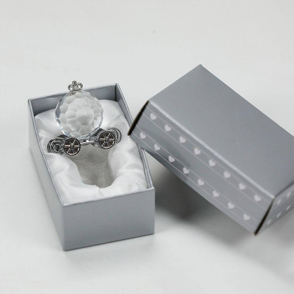 Exquisite Crystal Carriage Clear Crystal Crafts Table Ornaments  Office Home Decoration