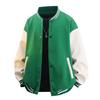 Retro Baseball Collar Baseball Uniform Street Loose Jacket