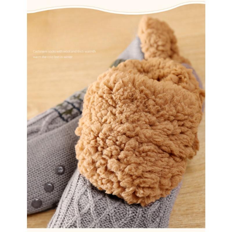 Fall and Winter Floor Socks Home Warm Women Men Socks Snow Socks Sleep Carpet Socks Slippers Socks Men Non-slip Yoga Socks