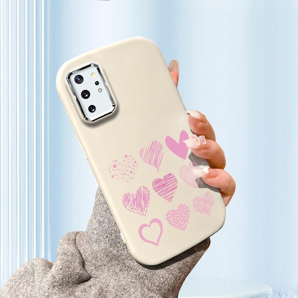 Solid Color Silver Edge Lens Fatty Casing Soft TPU Liquid Silicone Cover Shockproof Phone Case for Xiaomi Redmi Samsung