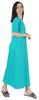 Inkmeso Solid Long Nightgown For Womens V-Neck Loungewear Casual Sleep Dress With
