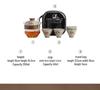Portable Hand-Painted Travel Tea Set with One Pot and Four Cups – Perfect Business Gift