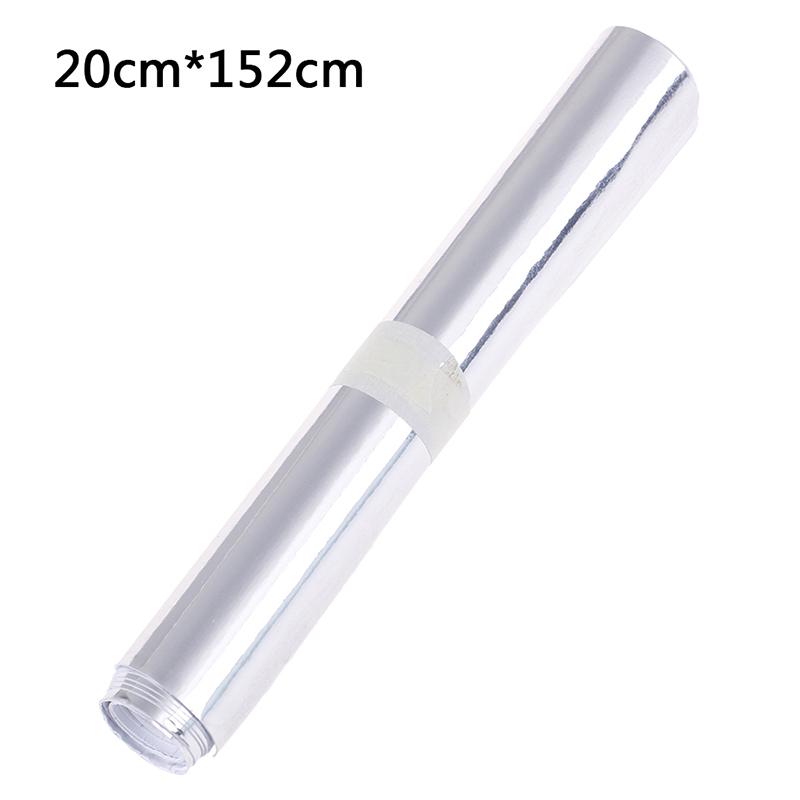 Car Silver Glossy Mirror Stretchable Chrome Vinyl Wrap Decal Film Stickers