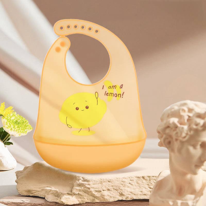 

Водонепроницаемые нагрудники, детские силиконовые нагрудники, тряпки для отрыжки, регулируемый фартук для кормления, полотенце для слюны оранжевый/жёлтый