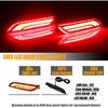 Red Lens Full LED Bumper Reflector Lights Compatible With 2018-up Toyota Camry, Function As Tail, Brake & Rear Fog Lamps