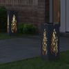 Solar LED Path Light 2 Pcs Anthracite Cold Rolled Steel