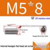201 Stainless Steel Headless Set Screw - Flat End Socket Screw