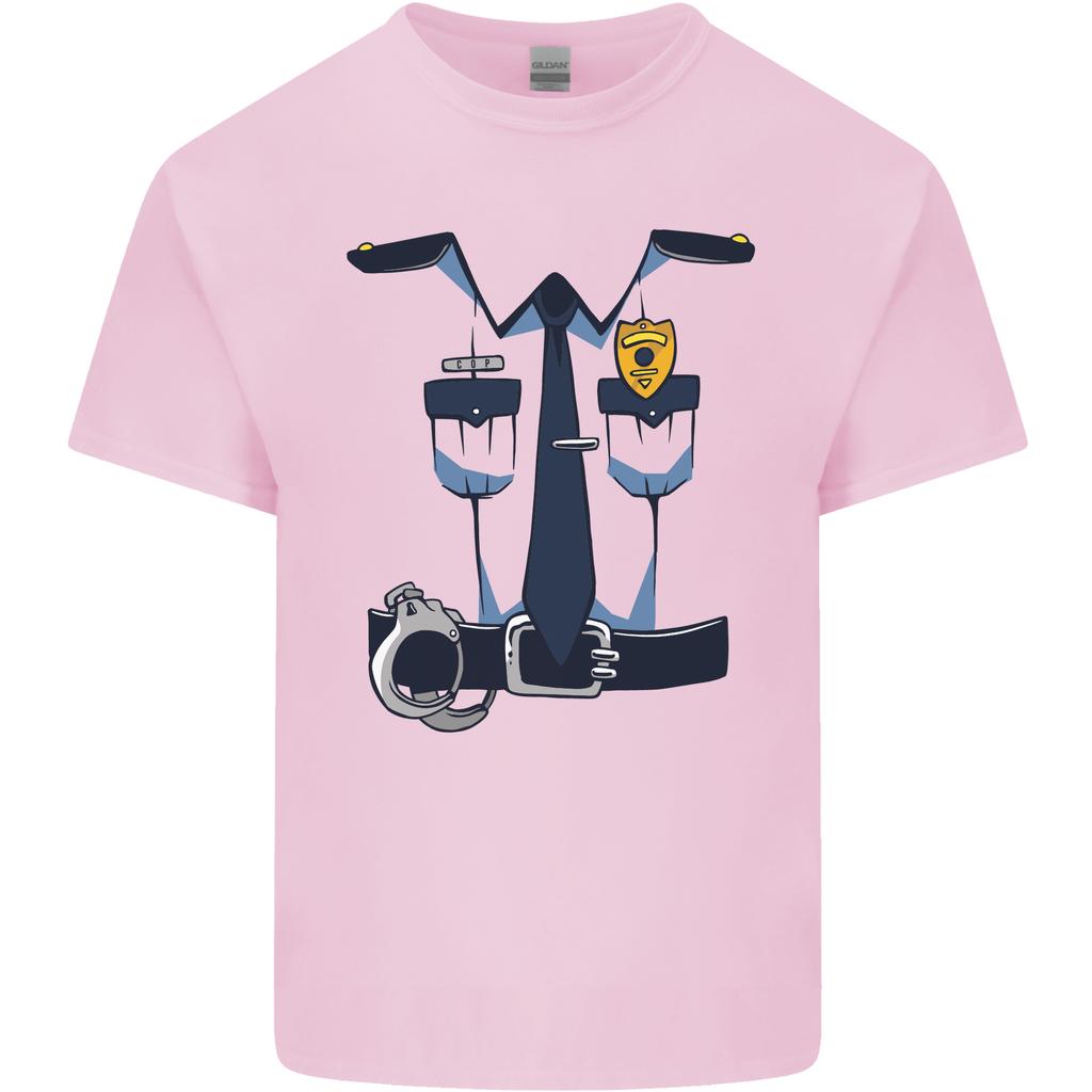 Police Fancy Dress Costume Outfit Stag Do Unisexs Light Cotton TShirt