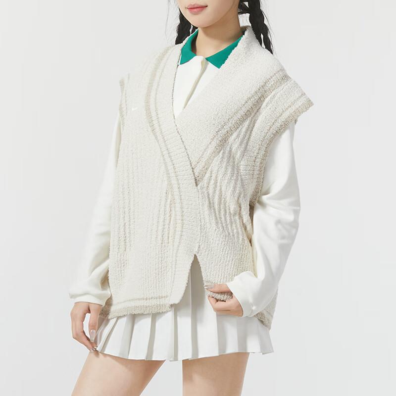 Nike Color Block Loose Fit Outdoor Knit Vest Women Tops Beige FN1887-104
