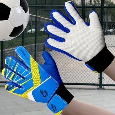 1 Pair Finger Protection Children Soccer Gloves Double Sided Latex Goalkeeper Gloves  Play Soccer
