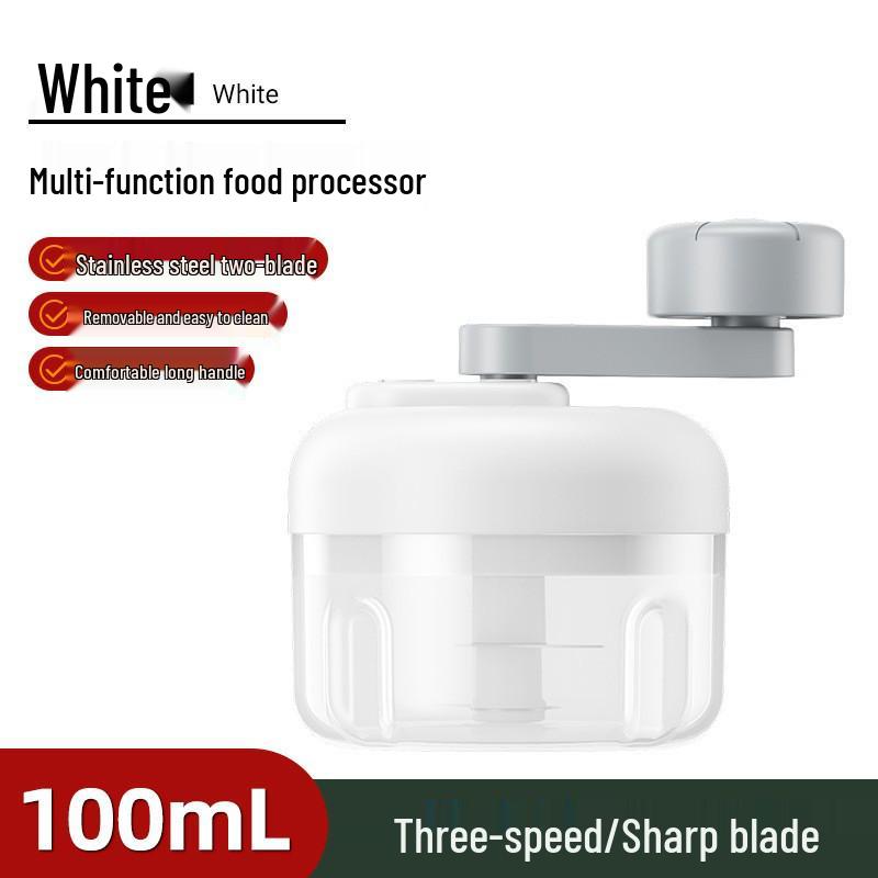 Three-Speed Hand-Cranked Garlic Mincer and Masher: Multi-Function Kitchen Chopper