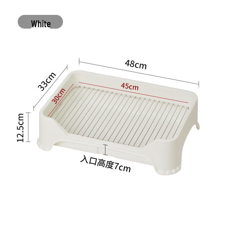 

Pet Toilet for Medium & Small Dogs - Stainless Steel Mesh Tray, Anti-Stepping Design for Feces & Urine Stainless Steel Mesh 18mm белый