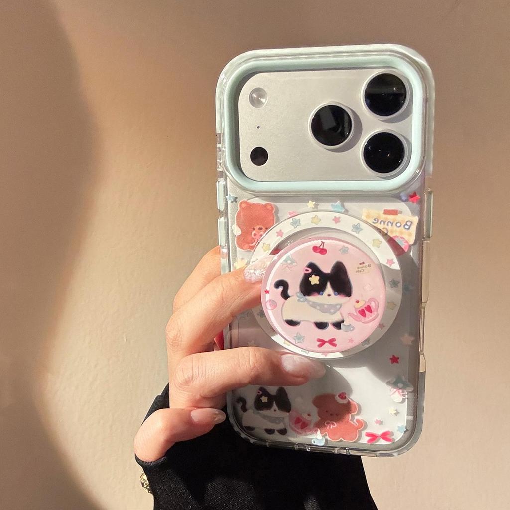 Cute Cat Magnetic Phone Case for iPhone 16, iPhone 17, and iPhone 17 Pro Max