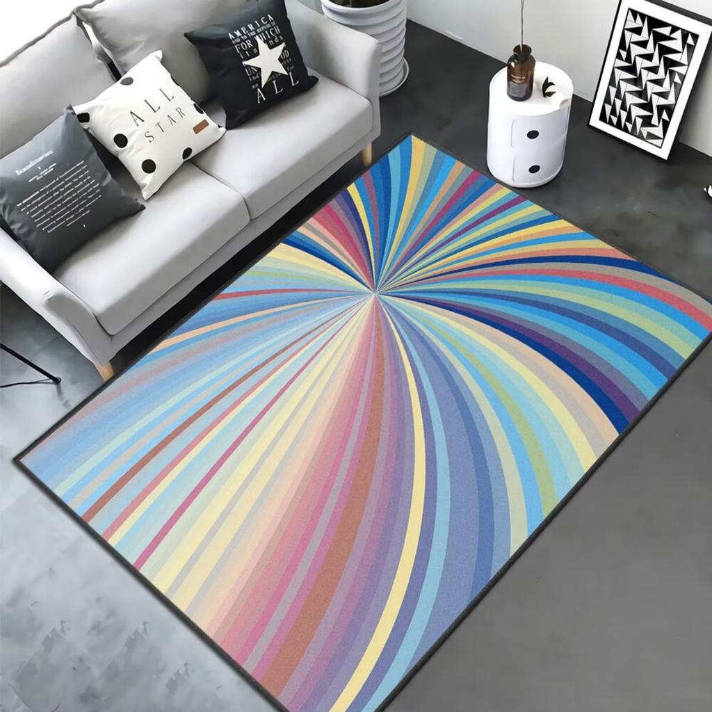 3D Stereoscopic Visual Square Living Room Carpet Illusions Trap Pattern Entry Bedroom Coffee Table Floor Mat