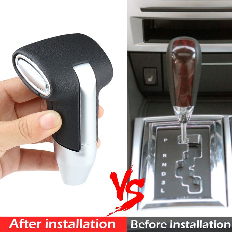 Schaltknauf, automatische Getriebegriffe, Schaltknauf, Hebel, Stockkopf für Chrysler 300C, echtes Leder, handballfrei