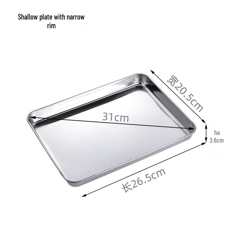 304 Stainless Steel Square Baking and Serving Tray