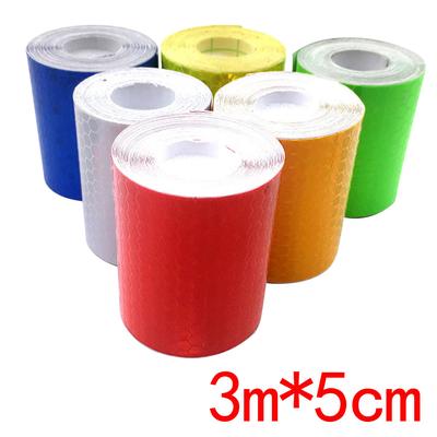 3 m * 5 cm Reflekterande Strips Bilklistermärken Bilstyling Båtar Regnrock Motorcykeldekoration Bilar Säkerhetsvarning Märkning Tejp