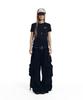 AAKAM Heavy Cargo Shirring Pants (Black)
