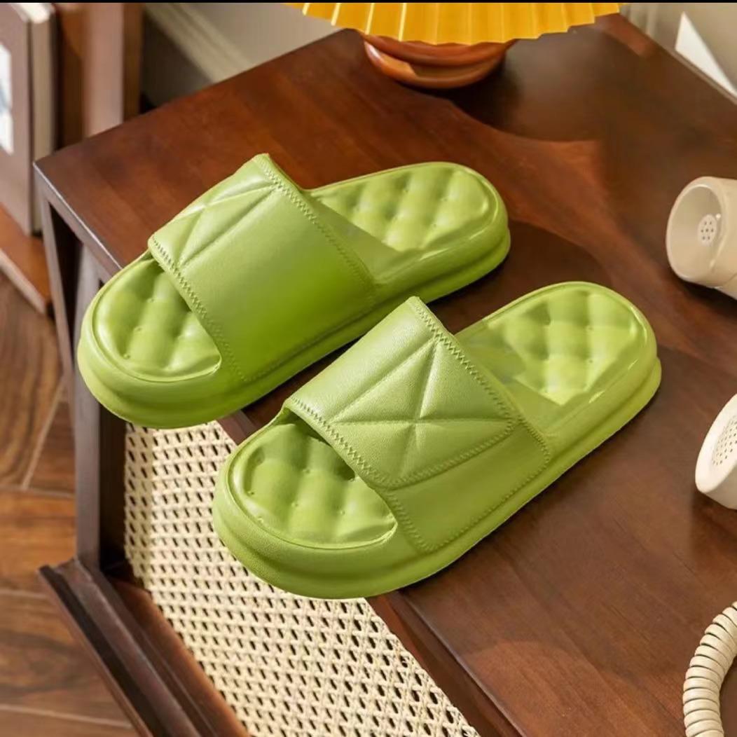 

Женские летние тапочки для ванной комнаты из ЭВА с толстой подошвой 40-41 (Fits 39-40)