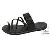 Fashion Ring Toe Gold Flat Sandals for Women Roman Style Braided Strap Summer Slippers Woman Comfortable Non Slip Outdoor Beach Slides