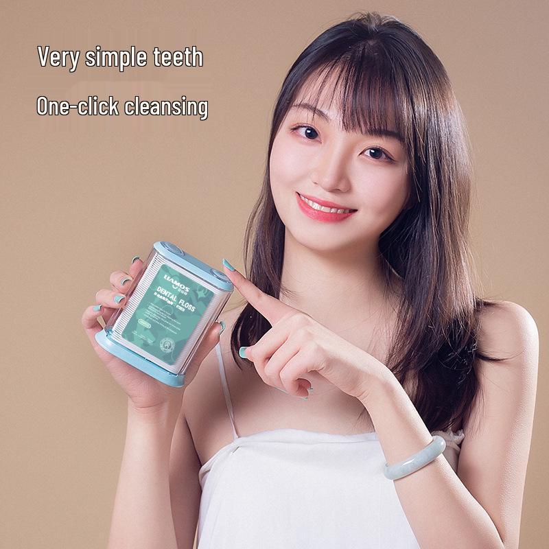 Ultra-Fine Floss Stick Toothpick with Automatic Box - 100 Patented Pieces