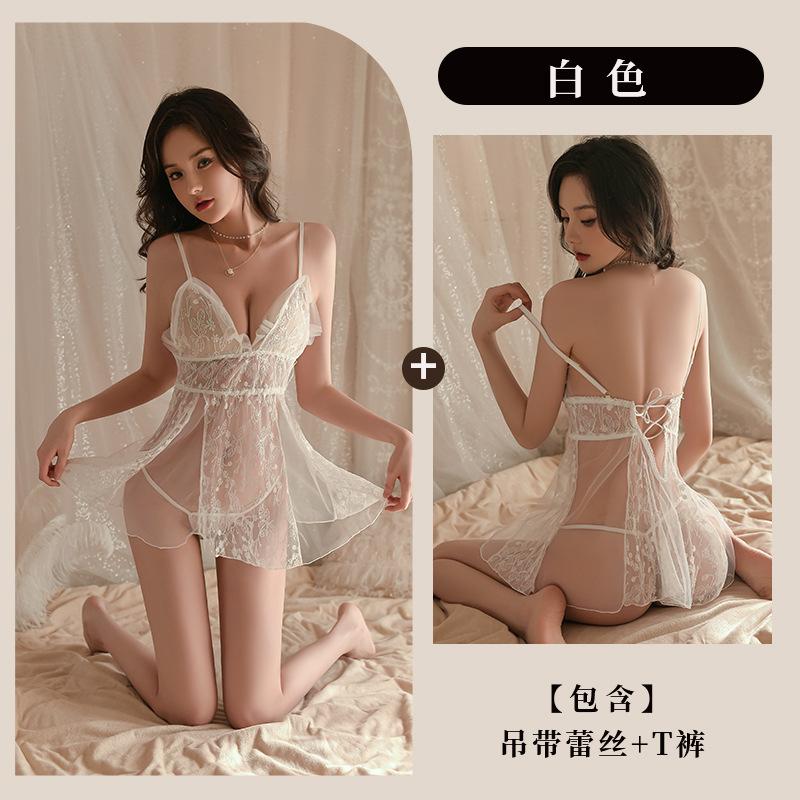 Sex underwear sexy passion women's transparent nightgown pure desire hot temptation mesh perspective pajamas