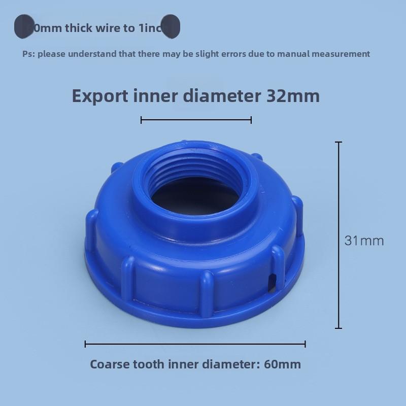 1Pc Durable Ibc Tank Adapt S60X6 Coarse Threaded Cap 60mm Female Thread To 1/2 ", 3/4", 1 "Adapter Connector