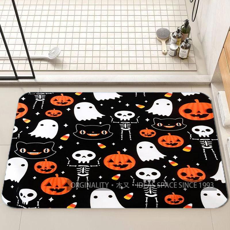 Ghost & Pumpkin Pattern Living Room Decoration Home Sofa Non-Slip Carpet Study Bedroom Tatami Children'S Soft Floor Mat