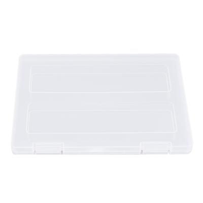 Clear Document Storage Case Transparent Plastic File Storage Box with Secure Buckle Lock A5