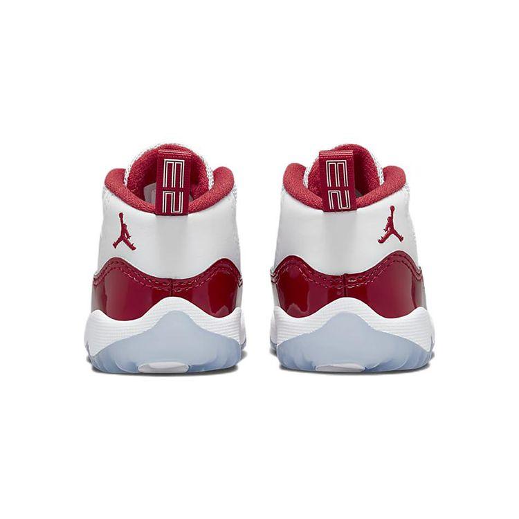 Air Jordan 11 Retro TD Cherry Baby Sneakers White Black Varsity-Red 378040-116