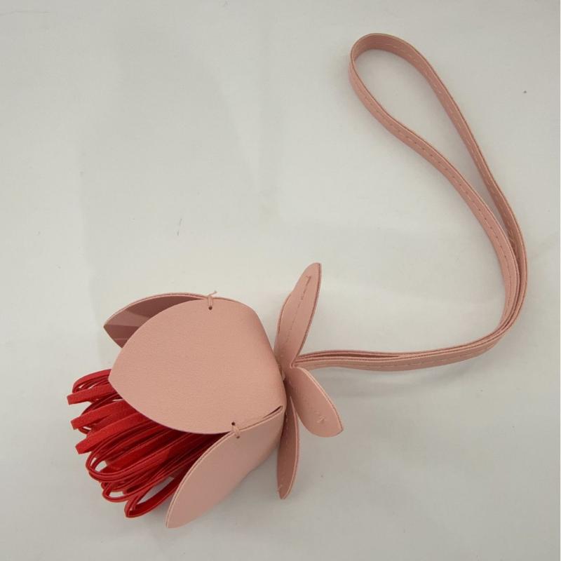 

1 шт. Красочный женский брелок для сумки в виде цветка, ручная веревка, подвеска-шарм для сумки в форме цветка, подарок, украшение для дома розовый