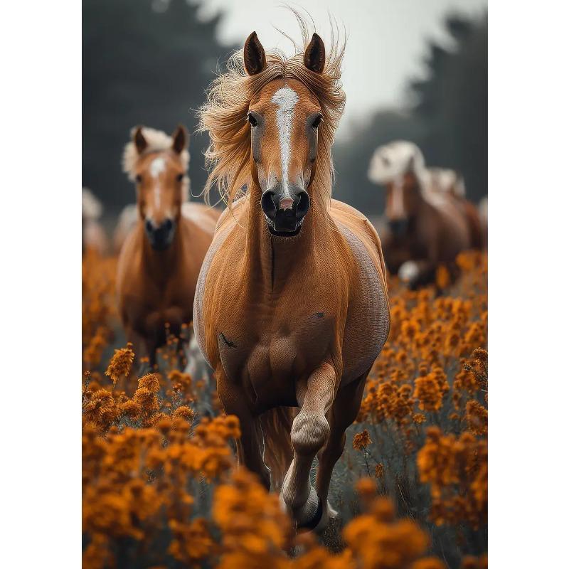 Handsome Horse Wild Animal Poster Horses Portrait Photography Canvas Painting Modern Wall Art for Living Room Home Decor Mural
