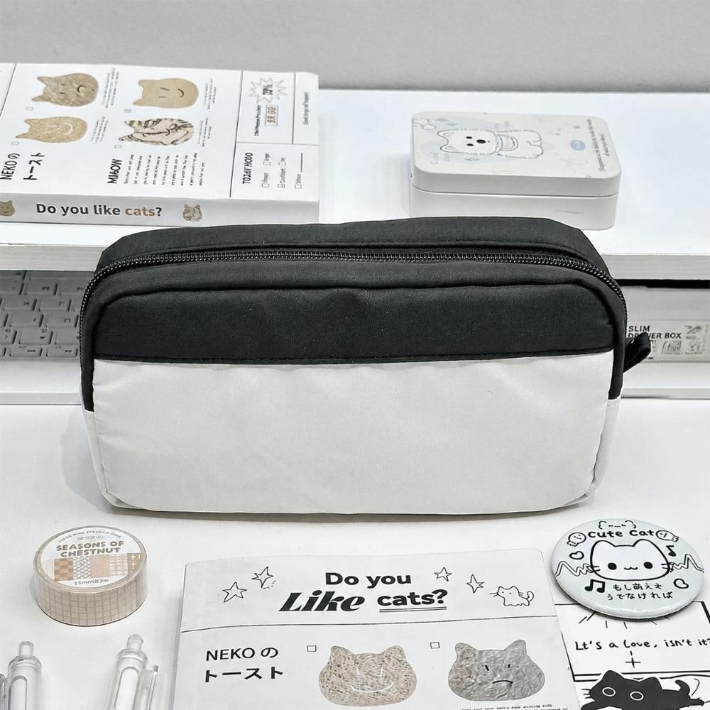 Polka Dot Pen Bag Black White Stationery Bag INS Pencil Case Back To School