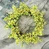 Flower Wreath Spring Summer Wreath, Round, Decorative Hanging Ornament, Garland for Wall Door Window