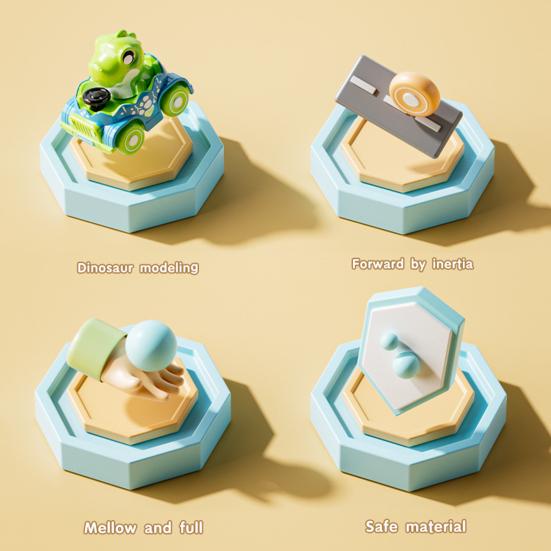 Yousheng Kids Dinosaur Car Toy Press Go Inertia Drive Detachable Dino Racing Vehicle 0-3 Toddlers Boys Girls Educational Cartoon Dinosaur Truck Toy