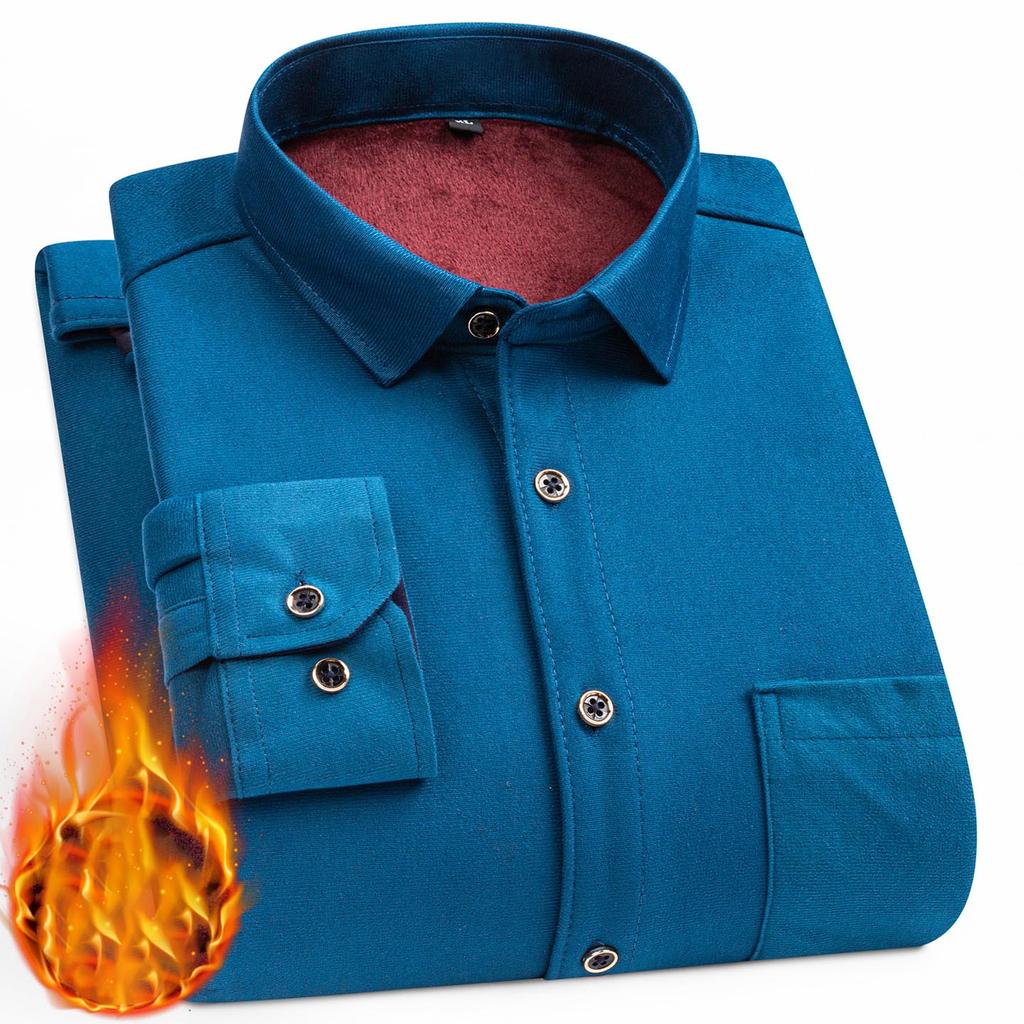 Pánské oboustranné fleecové košile s dlouhým rukávem a kostkovaným vzorem, silnější, zimní, ležérní, hřejivé, trendy, odolné proti chladu, pohodlné košile pro muže