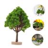 minkissy Miniature Model Tree Durable Artificial Plastic Road Trees for Architectural and Micro Trees 5-Piece Set, Dioramas, Models, Crafts,