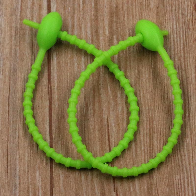 13 színű ovális fejű szilikon újrafelhasználható csavarózsinór és cipzáras kötegelő