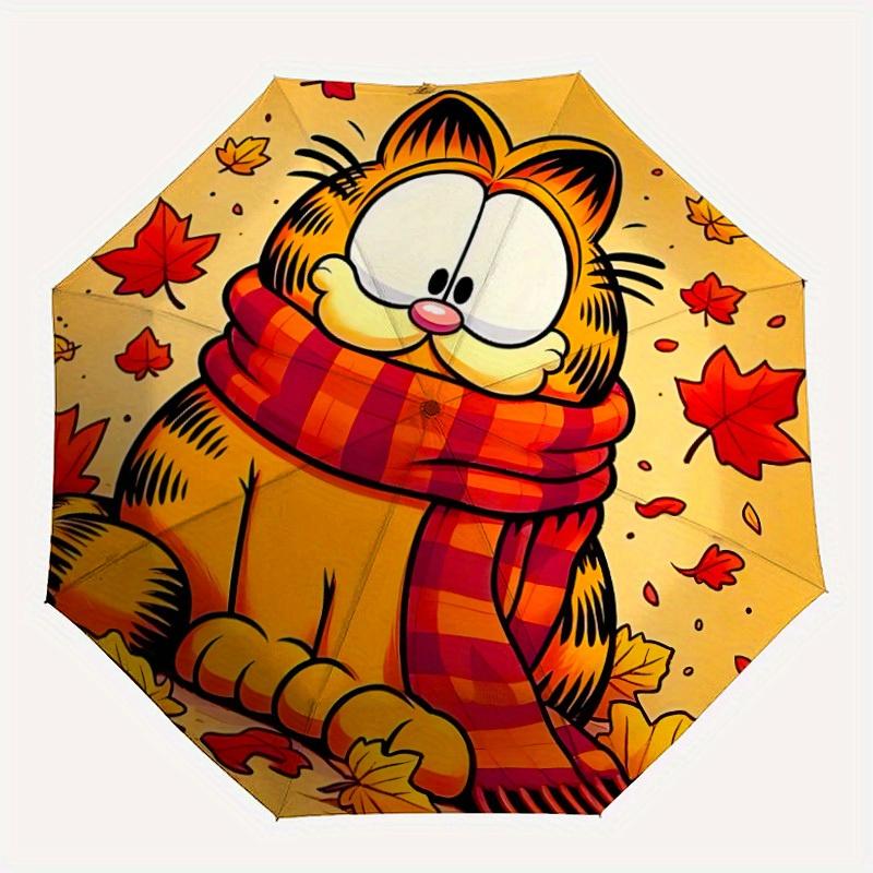 

Autumn Garfield Automatic Open/Close Umbrella Folding Umbrella,Portable Compact Perfect Gift for Birthday, Christmas0809193
