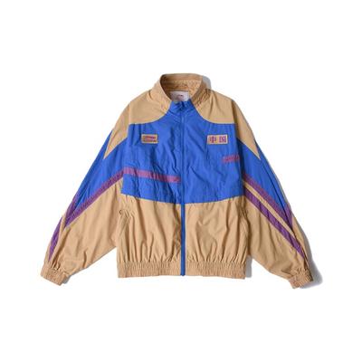 Li Ning Sports Fashion Series Embroidered Logo Color Block Jacket Men Jacket Blue Brown AJDR231-3