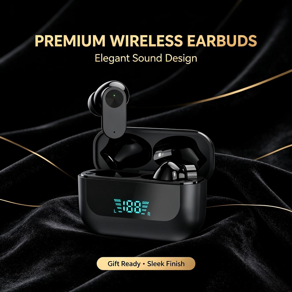 Xiaomi Bluetooth 5.3 TWS Wireless Earbuds LED Digital Display HiFi Stereo Bass Noise Cancelling Gaming In‑Ear Headphones