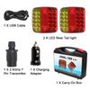 12V/24V Magnetic Trailer Rear Taillight Signal Warning Brake Lamp For Caravan RV Camper Lorry Truck Wireless LED Truck Tail Light