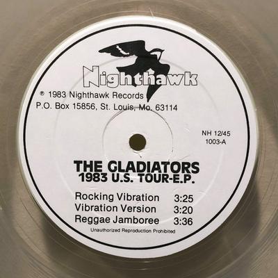12inch Record GLADIATORS  1983 U.S. TOURE.P. NH12451003 Nighthawk Recor 1983 US Reggae Ska  Dub Used
