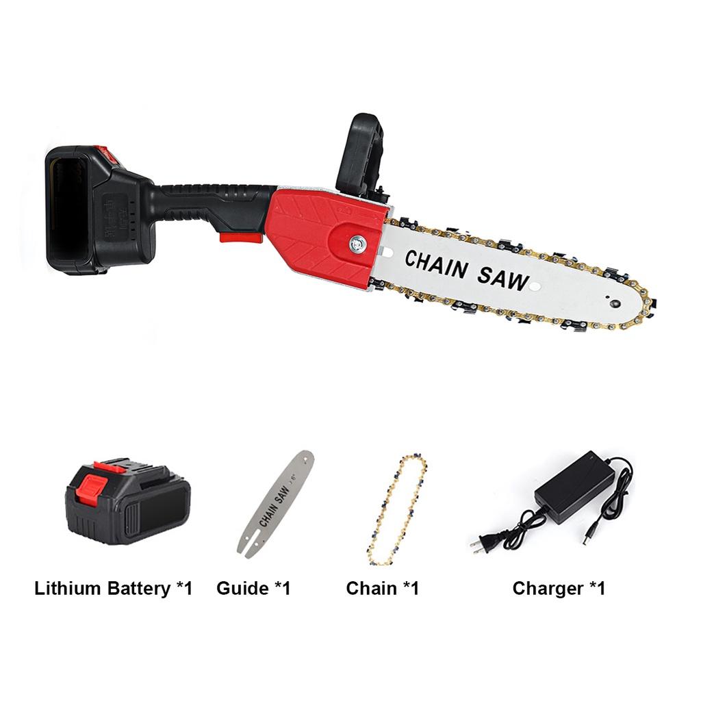 12 Inches Electric Saw Chainsaw with 2x15000mAh Battery Brushless Motor Rechargeable Wood Cutter For Battery 288VF