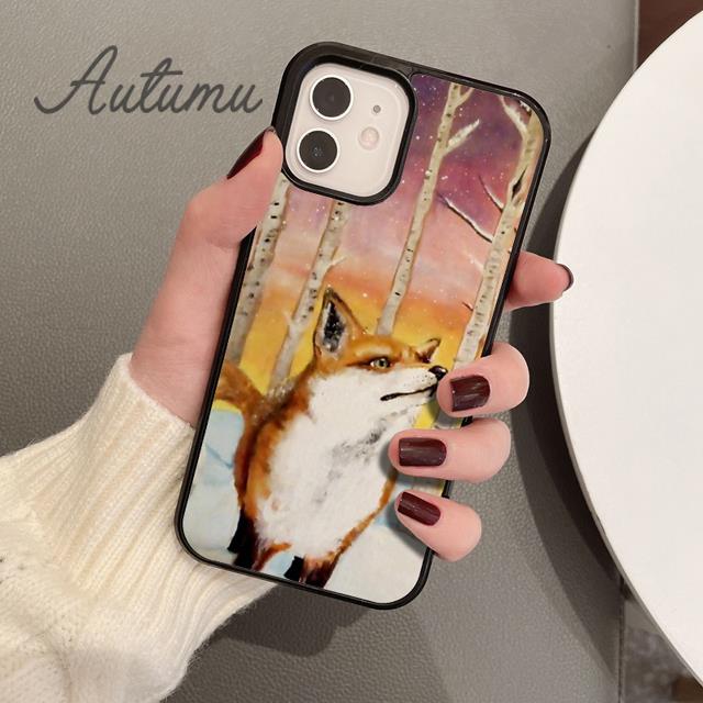 Fox Animal Pattern Phone Case for iPhone 17 Air 15 16 16e 11 12 13 14 Pro Max Plus Cover coque Fundas Shell