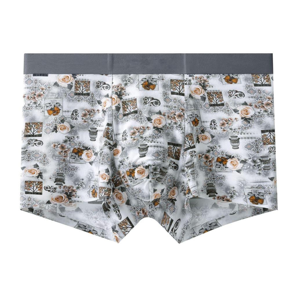 60-Pack Digital Print Men's Seamless Modal Boxer Briefs - Sweat-Absorbent for Teen Boys.