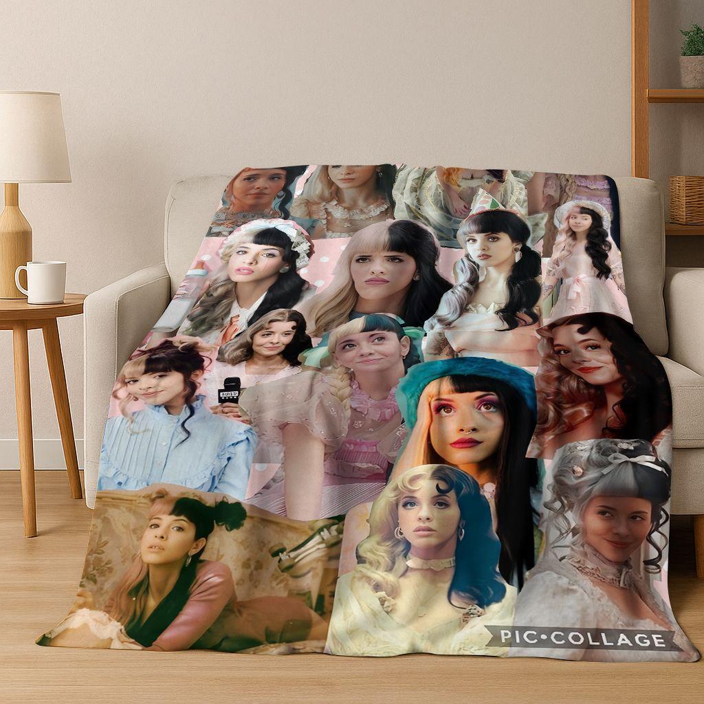 Crybaby M-Melanine Martinez Art Flannel Blanket,Cozy Soft Throw Blanket for Home Bedroom Bed Sofa Picnic Office Cover Gift Kid 75x90cm