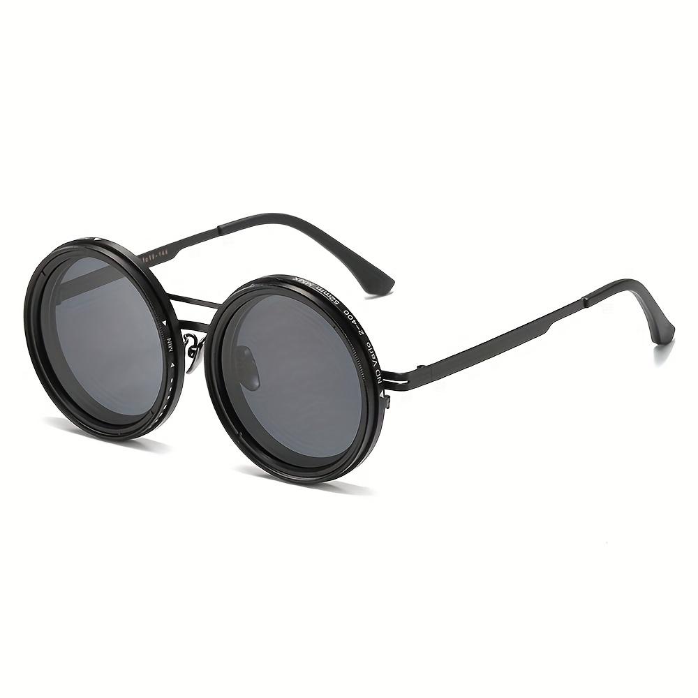 Latest metal round men's and women's UV resistant glasses with adjustable lenses suitable for outdoor wear and outdoor photography