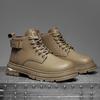 Men's casual boots spring and autumn anti slip soft sole comfortable outdoor boots fashion versatile leather boots mid top boots
